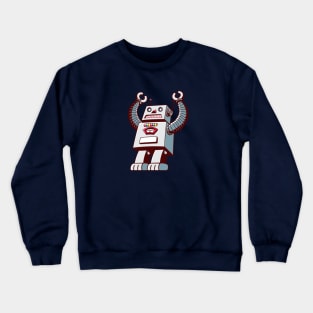 Retro Robot Illustration Crewneck Sweatshirt
